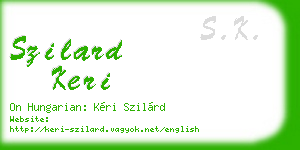 szilard keri business card